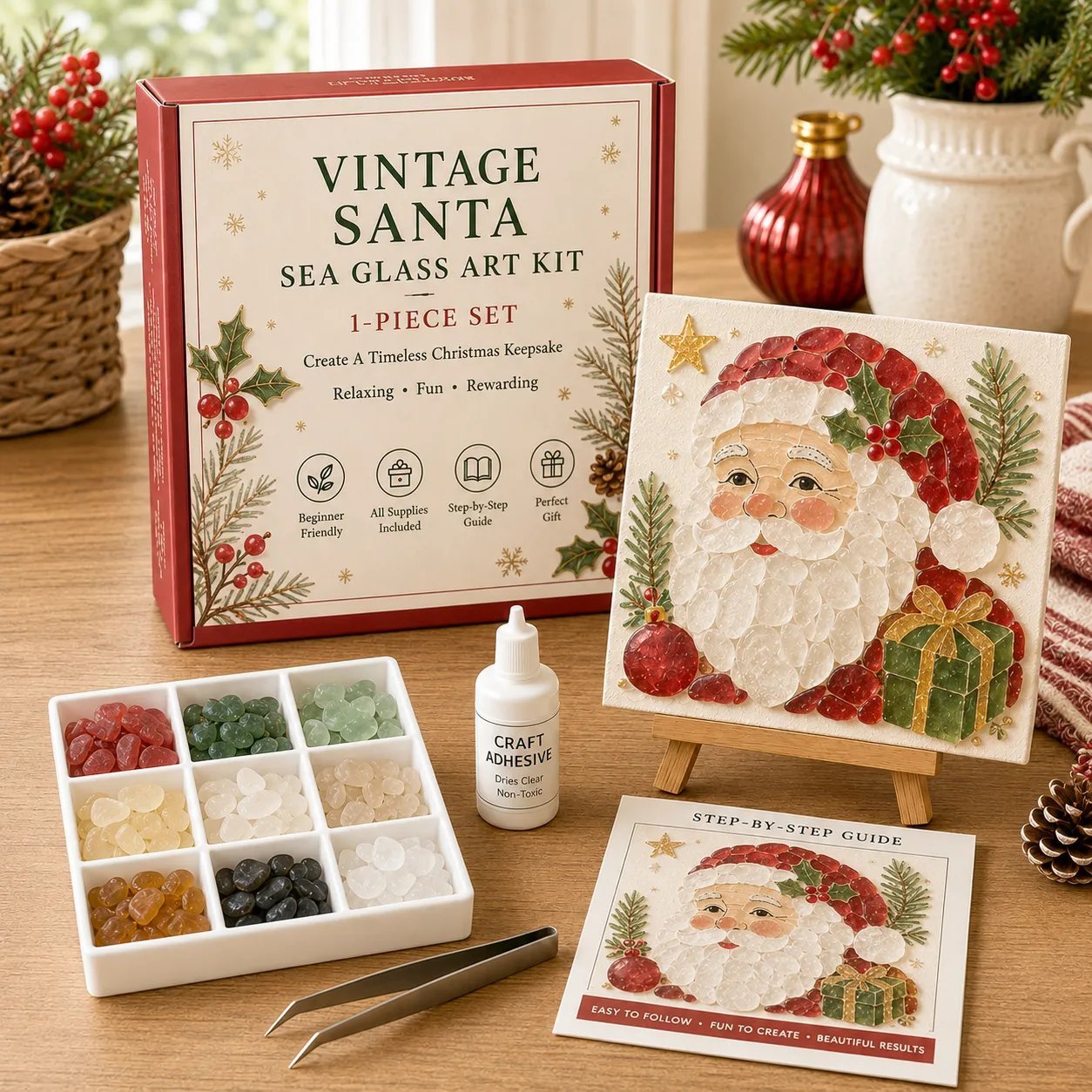 💥 LAST DAY 50% OFF - 🎄 Christmas Sea Glass Art Kit 💙