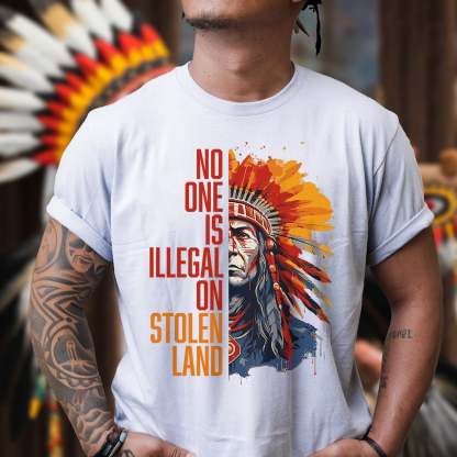 NO ONE IS ILLEGAL ON STOLEN LAND Unisex T-shirt/V-neck T-shirt /Hoodie/Sweatshirt