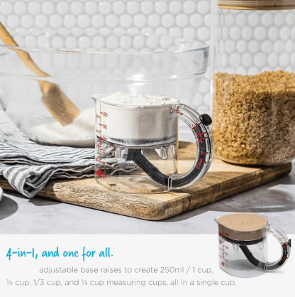 ✨4-in-1 Adjustable Measuring Cup