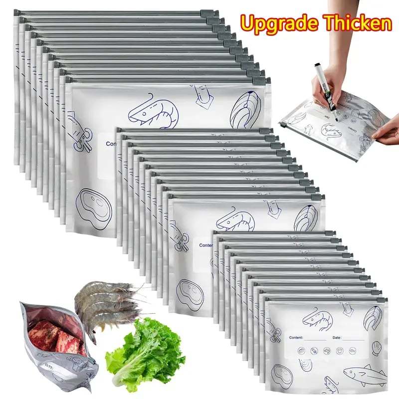 2025 New Reusable Aluminum Foil Sealable Storage Bags