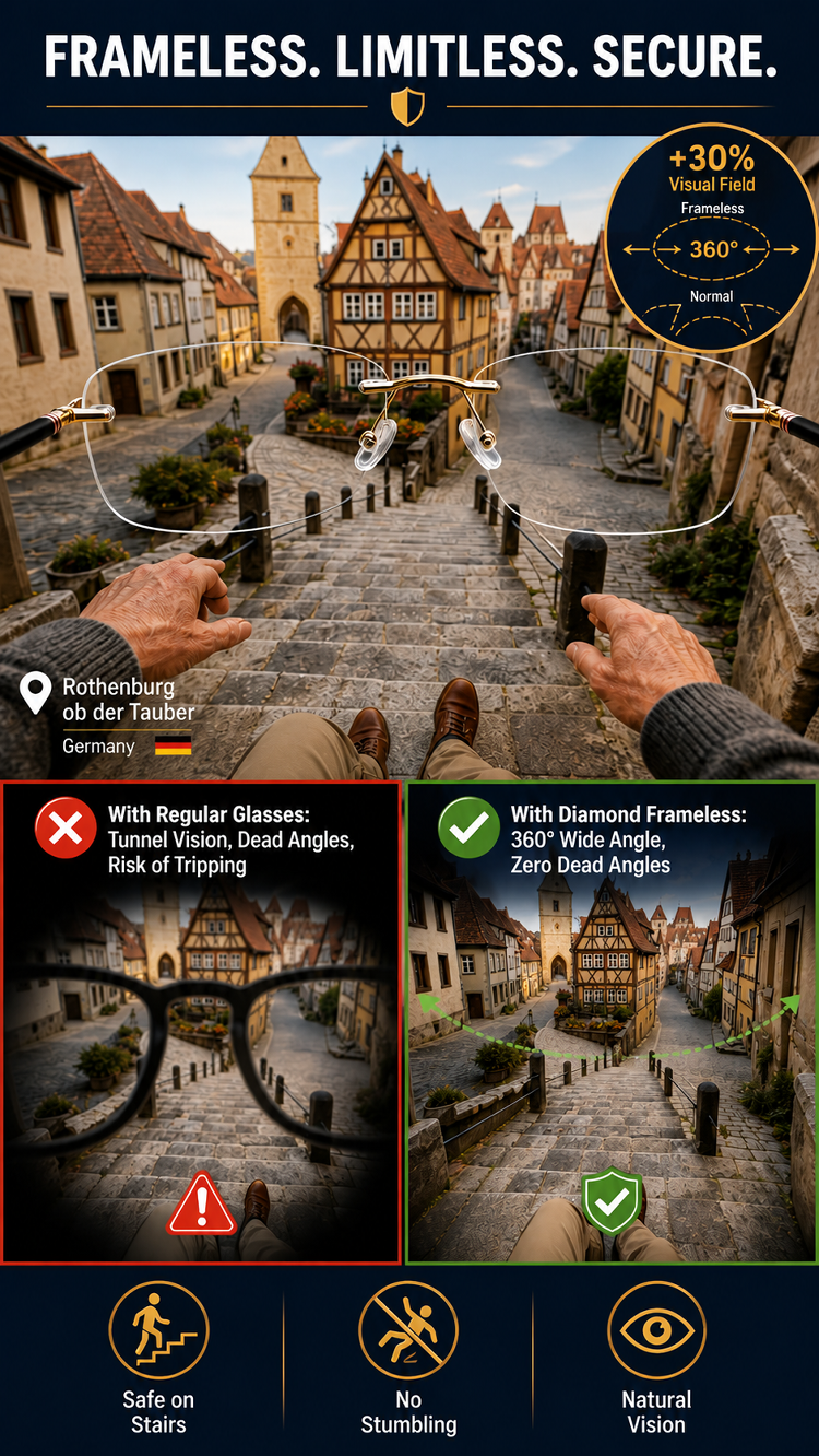 👓 Auto-Adjusting Focus: See clearly near and far without swapping glasses.