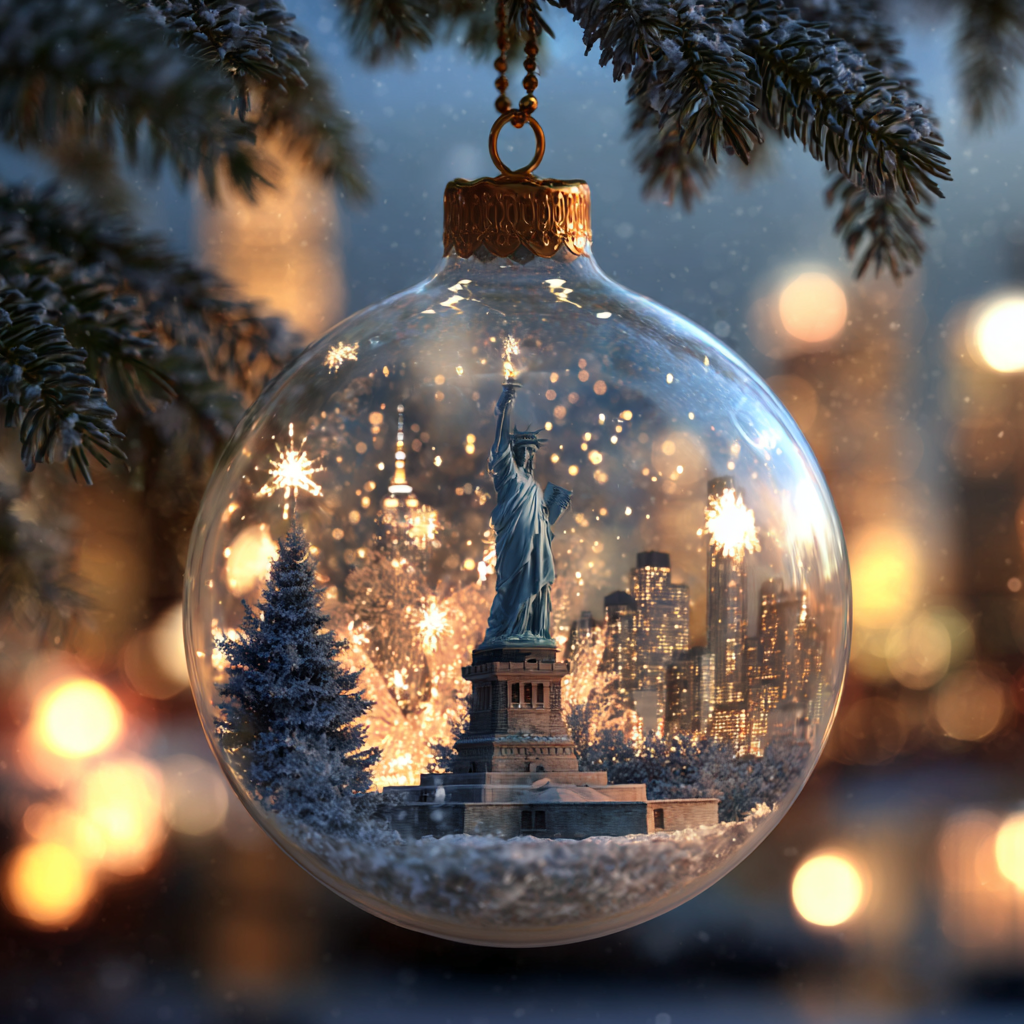 American Landmark Christmas Ornaments
