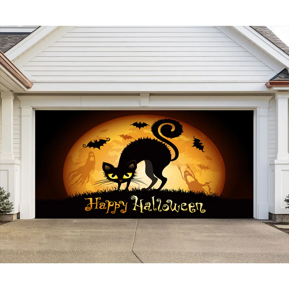 Halloween Spooky Cat Library Door Banner Mural