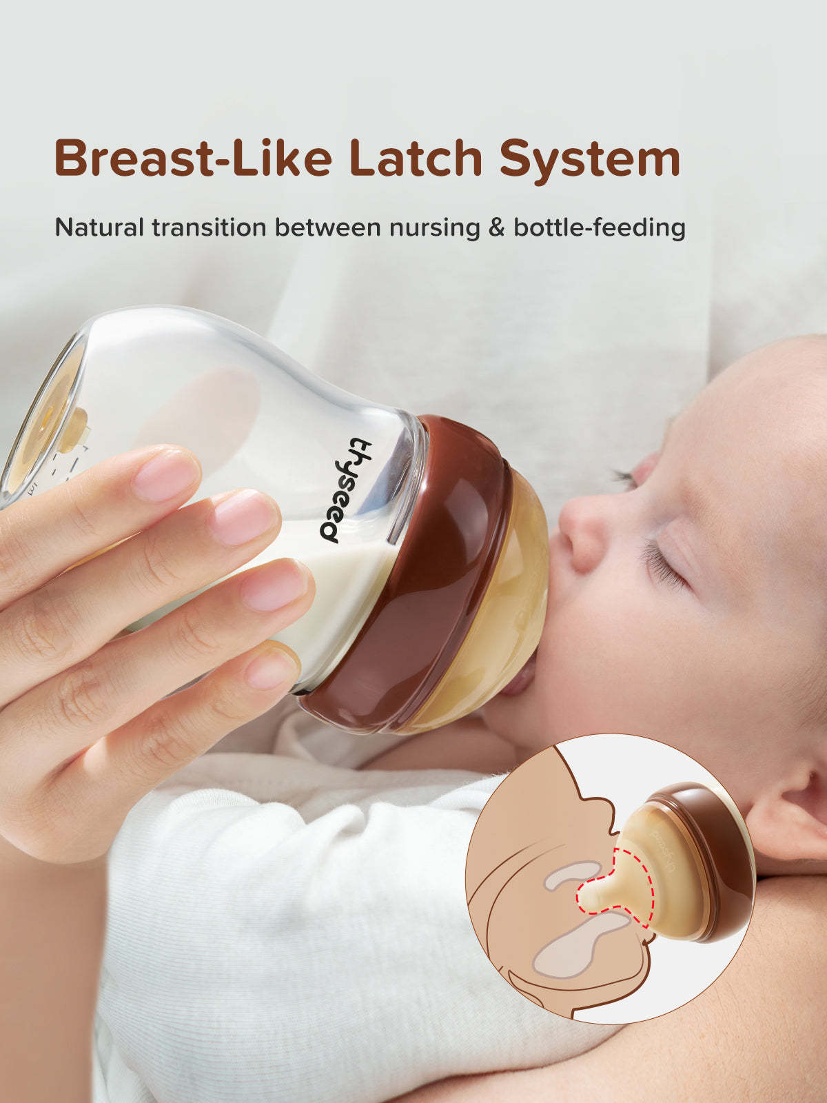 Thyseed Glass Natural Anti-colic Baby Bottle