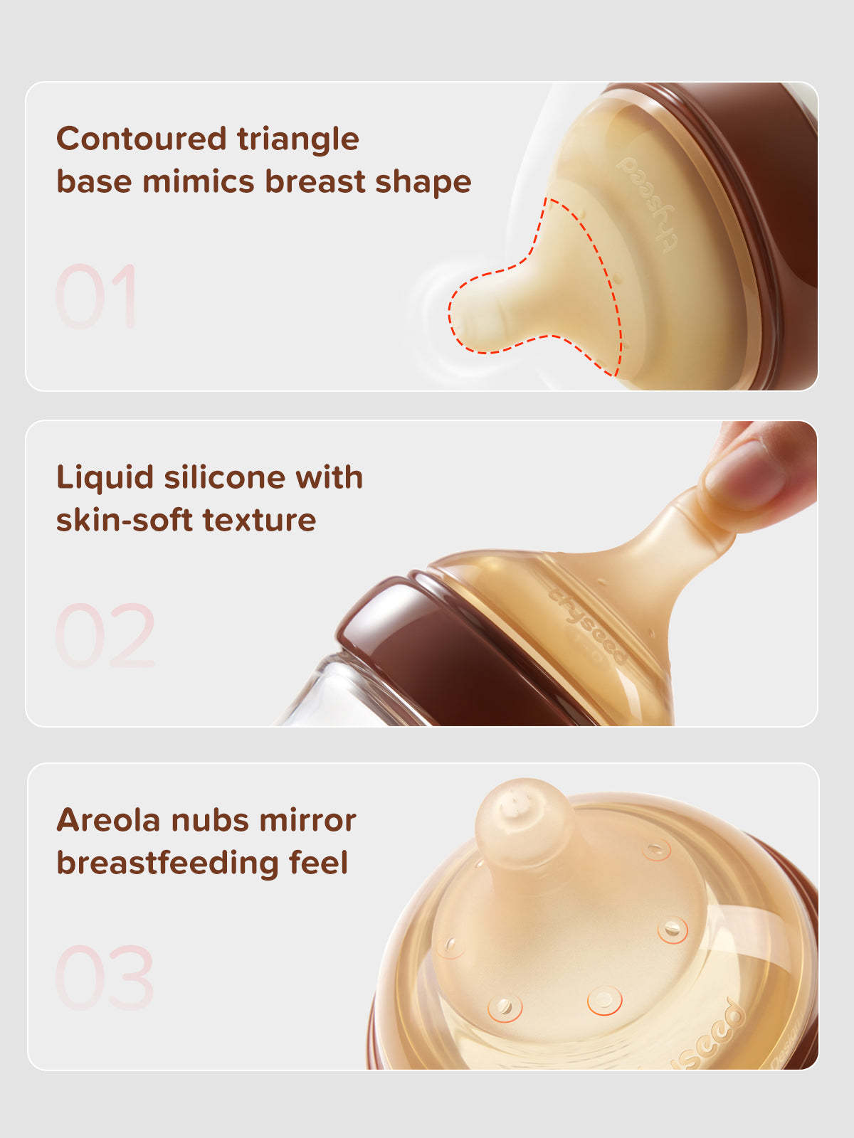 Thyseed Glass Natural Anti-colic Baby Bottle