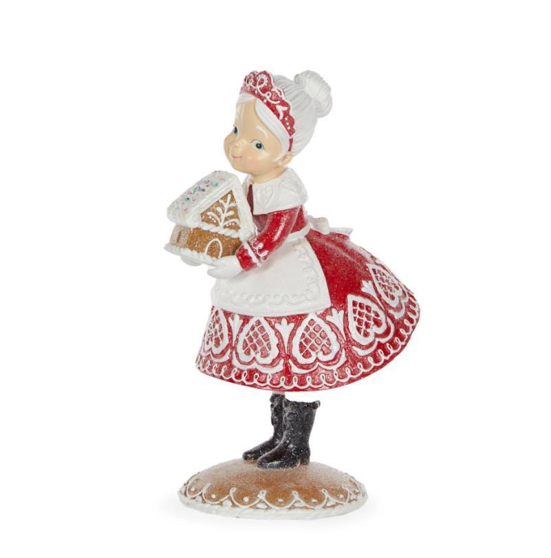 Christmas Ornaments Resin Santa Claus with Gingerbread House