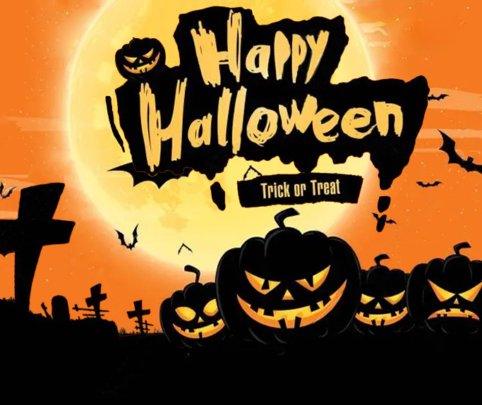 7' x 16' Happy Halloween Lanterns Garage Door Mural