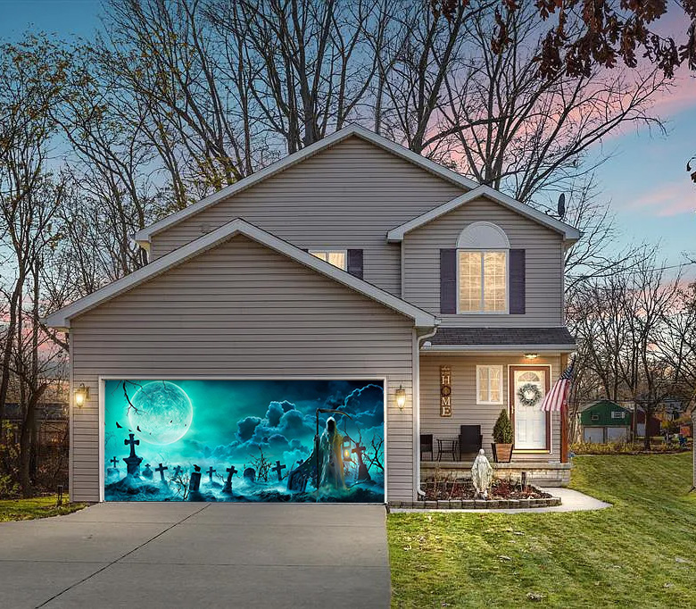 Reaper Graveyard Garage Double Door Cover