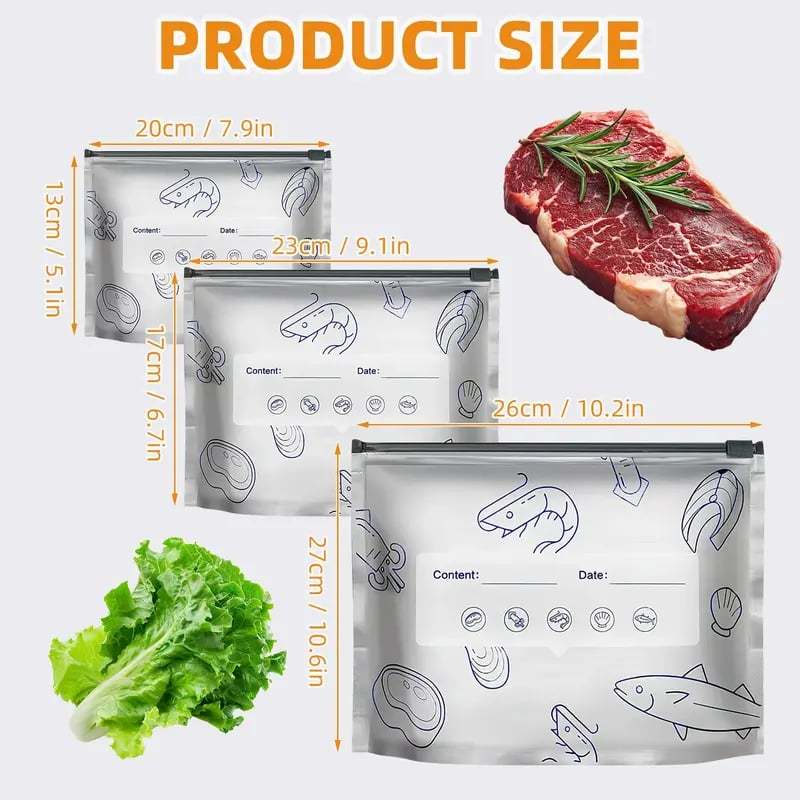 2025 New Reusable Aluminum Foil Sealable Storage Bags