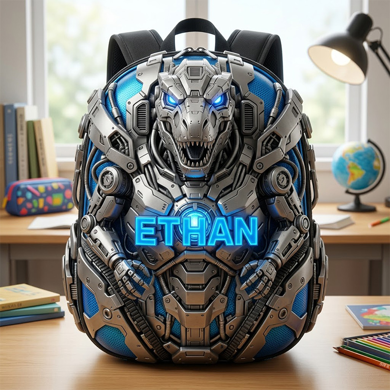 Personalized Mecha Dinosaur Backpack