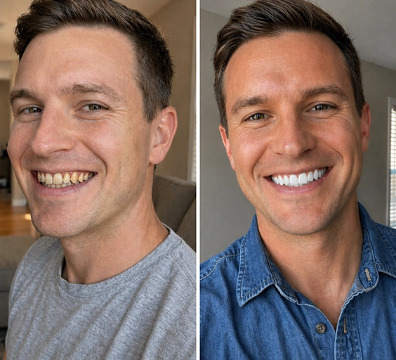 Verified user with a brighter, whiter smile after using Asuno