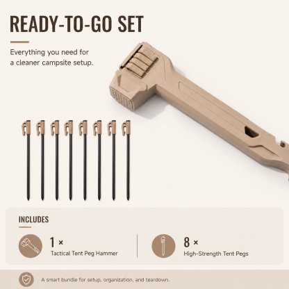 Tactical Multi-Functional Tent Hammer
