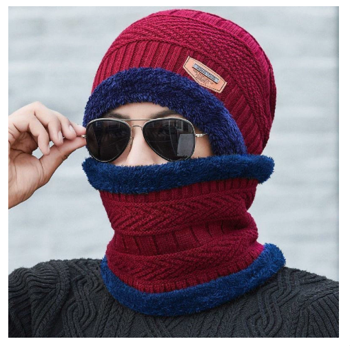 Winter Cap 2 in 1 & Neck Warmer Beanie Set – for Men & Women