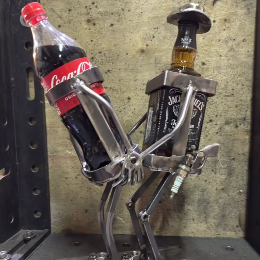 Skull Coke and Wine Bottle Stand