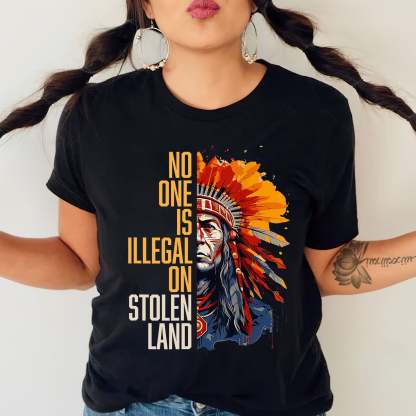 NO ONE IS ILLEGAL ON STOLEN LAND Unisex T-shirt/V-neck T-shirt /Hoodie/Sweatshirt