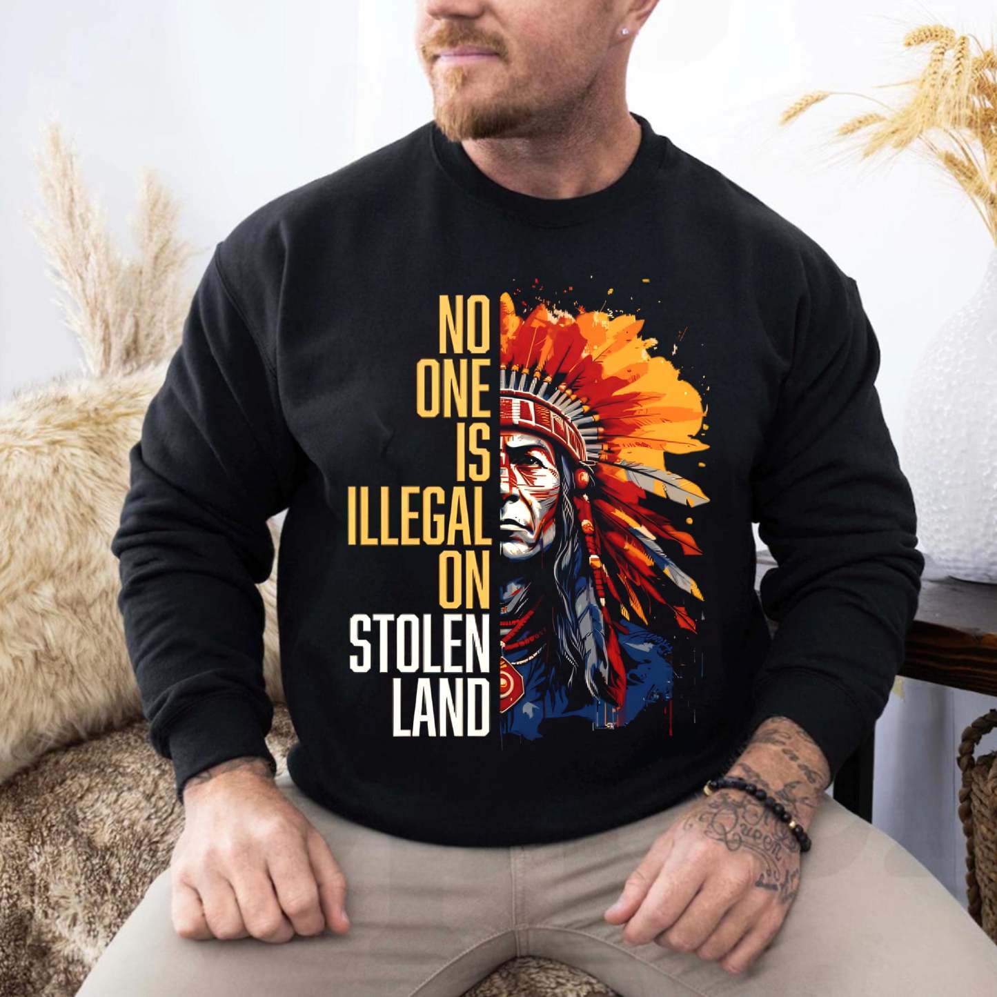 NO ONE IS ILLEGAL ON STOLEN LAND Unisex T-shirt/V-neck T-shirt /Hoodie/Sweatshirt