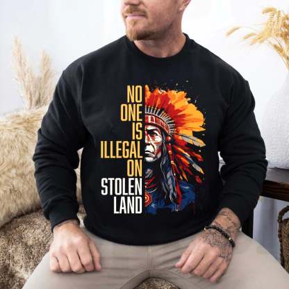 NO ONE IS ILLEGAL ON STOLEN LAND Unisex T-shirt/V-neck T-shirt /Hoodie/Sweatshirt