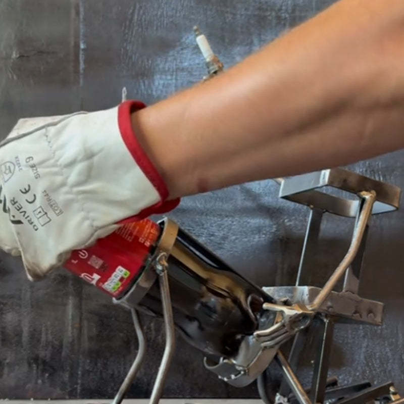 Skull Coke and Wine Bottle Stand