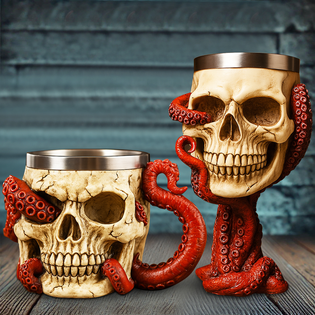 Skull & Octopus Mug: Whispers of the Deep - A Unique Sip Experience