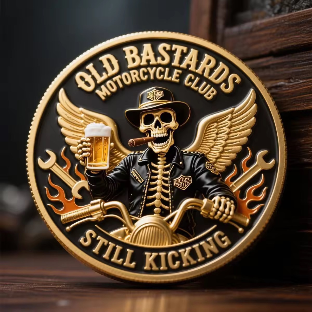 Old Bastards Motorcycles Club – 🏍🙏Motorcycle Guardian Coin