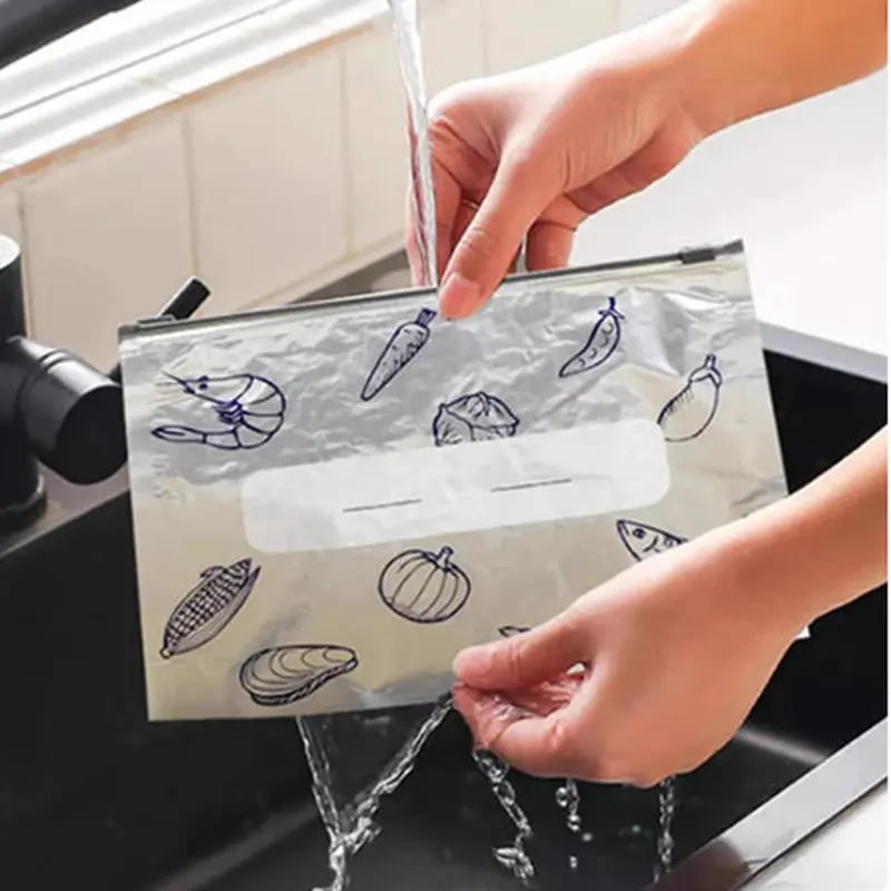 2025 New Reusable Aluminum Foil Sealable Storage Bags