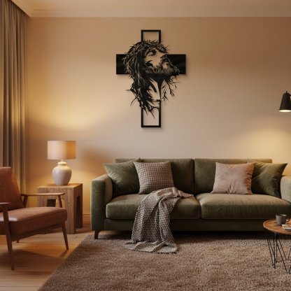 ✝️Metal Jesus and Cross Wall Art: Christian Home Decor