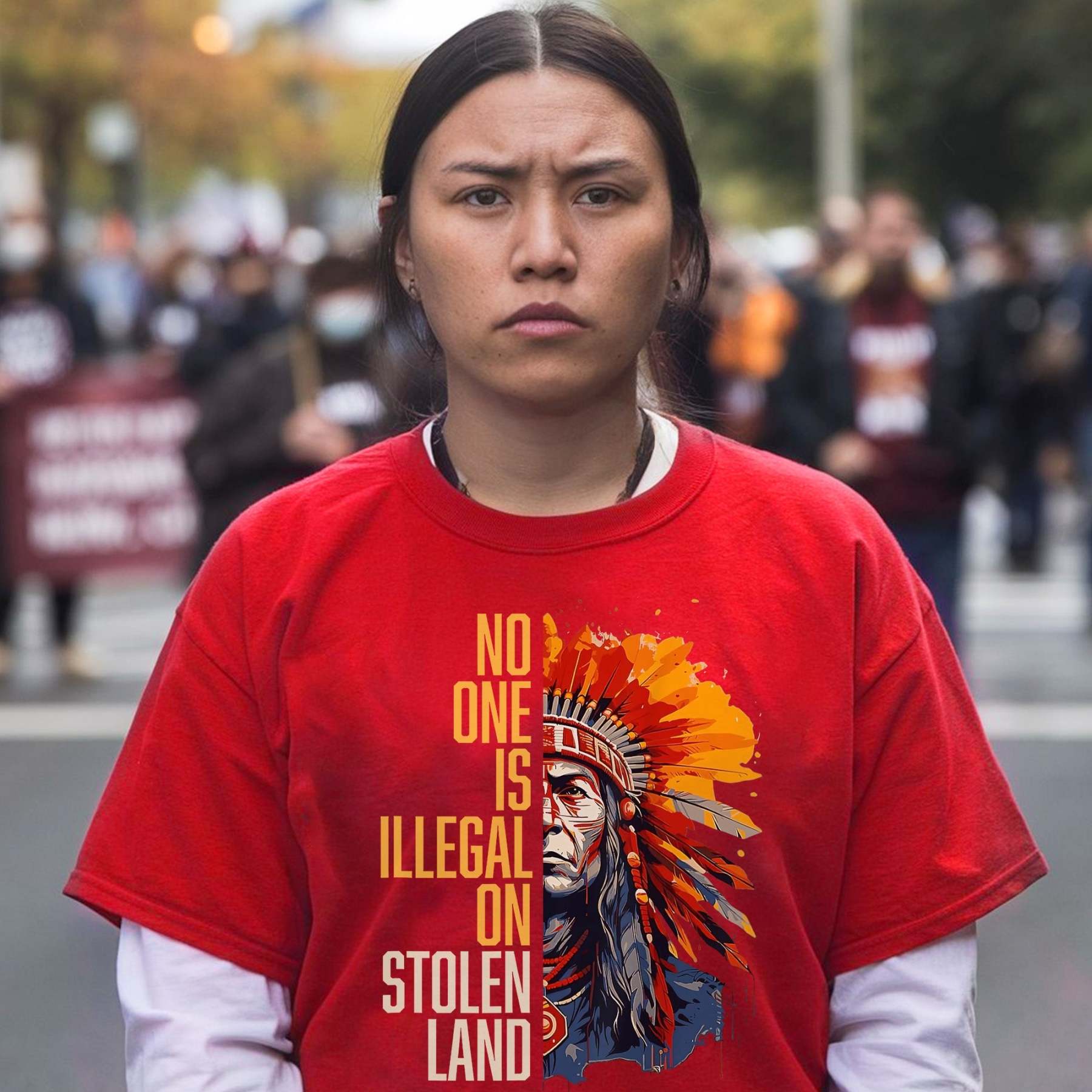 NO ONE IS ILLEGAL ON STOLEN LAND Unisex T-shirt/V-neck T-shirt /Hoodie/Sweatshirt