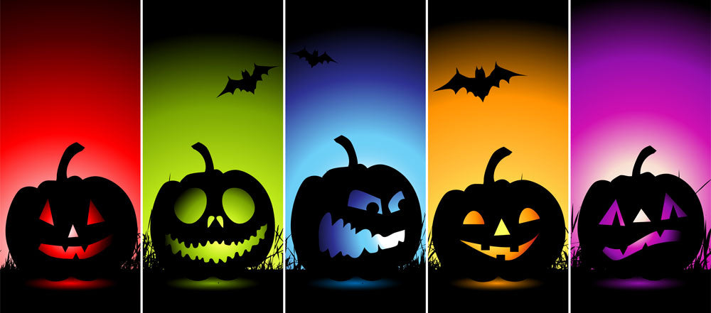 7' x 16' Halloween Colorful Lantern Garage Door Mural