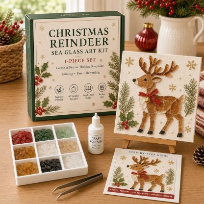 💥 LAST DAY 50% OFF - 🎄 Christmas Sea Glass Art Kit 💙