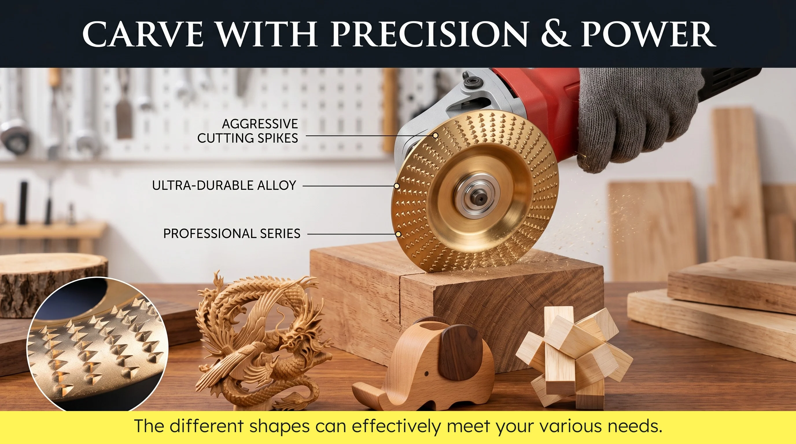 3PCS Wood Carving Disc Set