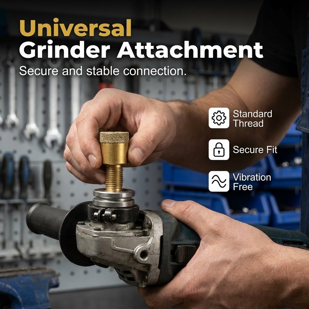 🔩⚙️ Diamond Chamfer & Hole Enlarger Bit | 4-in-1 Tile & Marble Tool for Angle Grinders