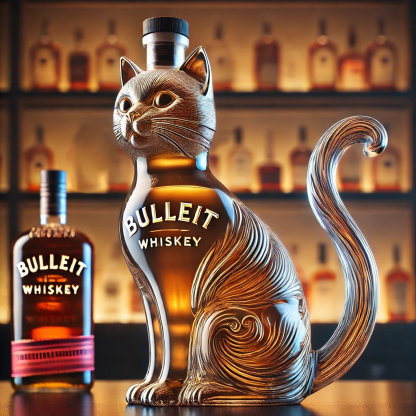 Funny Whiskey Cat Bottle