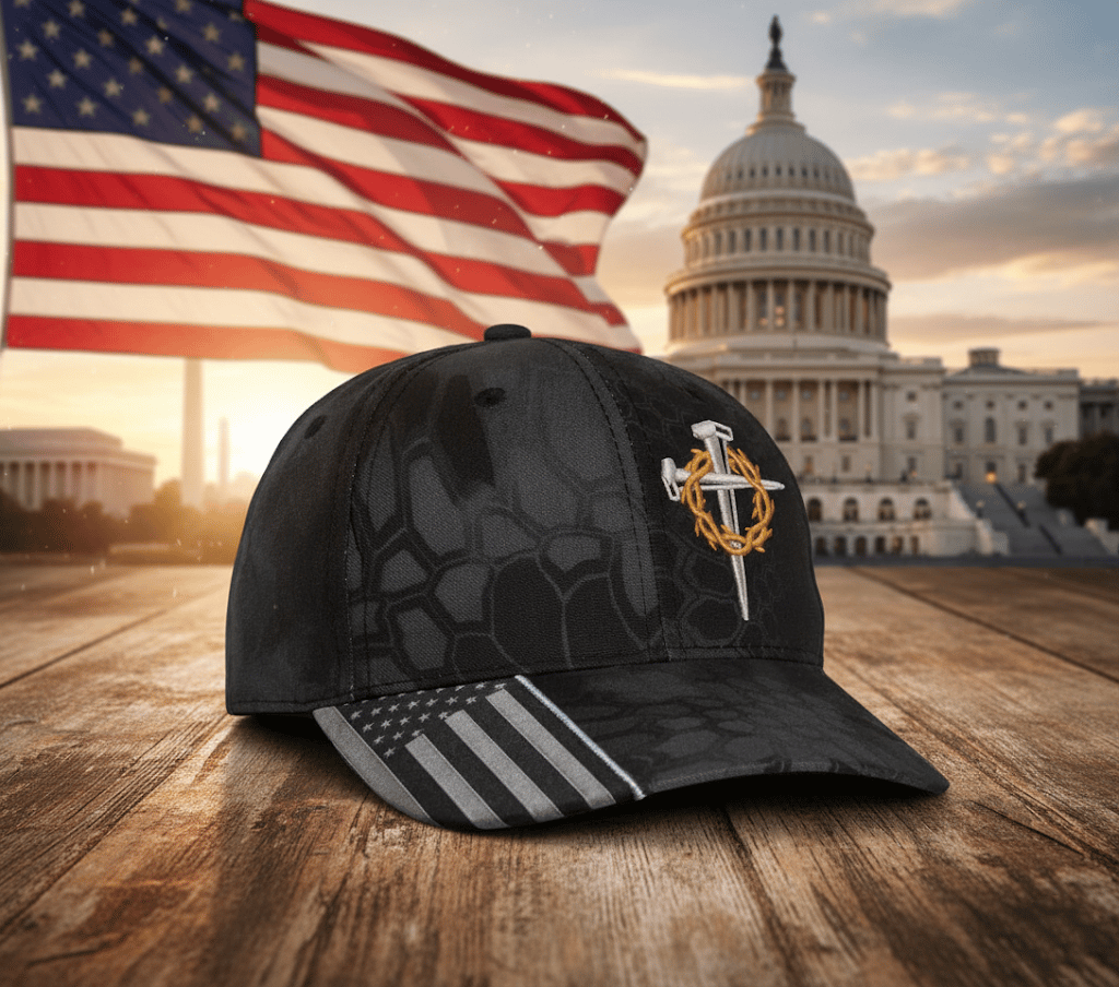 2026 New Year Hot Sale 49% OFF🔥Jesus 3-Nail Cross & Crown of Thorns Christian Adjustable Hat ✝️