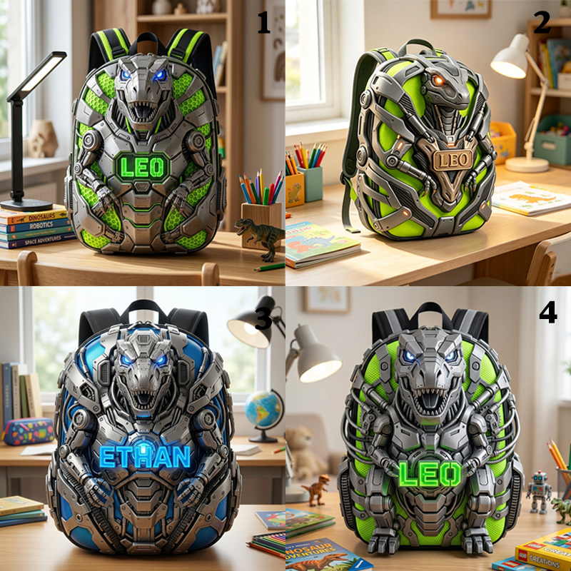 Personalized Mecha Dinosaur Backpack