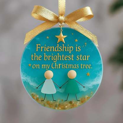 ⏰Friendship Sea Glass Christmas Ornament🌊✨Shaped by Nature & Crafted by Hand💝