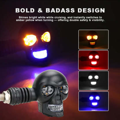 💀 Skull LED Turn Signal Lights