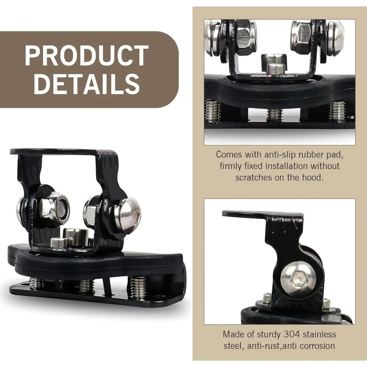 2PCS Heavy Duty Adjustable LED Light Bar Brackets