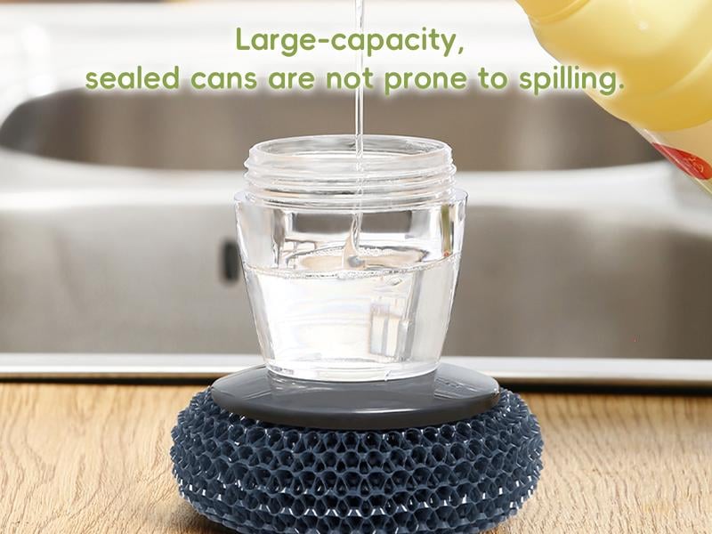 Automatic Liquid Filling Good Handle Soap Dispense Palm Kitchen Brush for Bowl Sink Cleaning Pot Comfortable