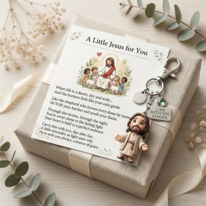 🌟2026 New Sales Only $17.99🎉🔥"A Little Jesus for You" - Comforting Pocket Reminder Keychain & Poem Card Gift Set 🌟🙏