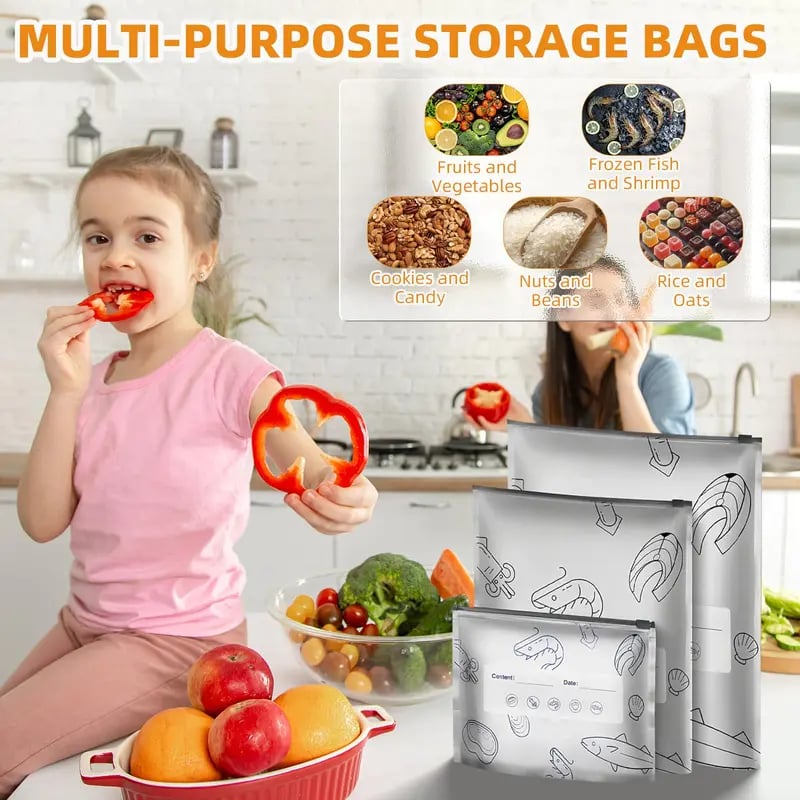 2025 New Reusable Aluminum Foil Sealable Storage Bags