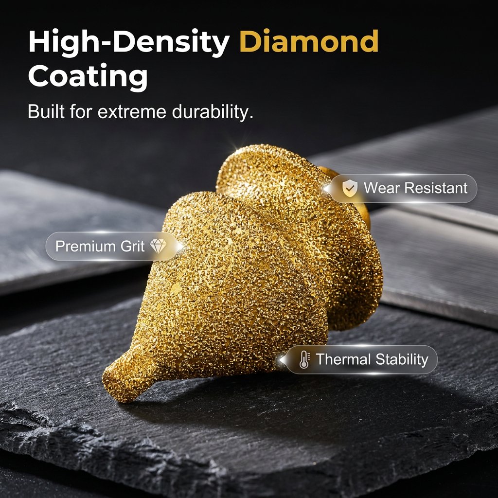 🔩⚙️ Diamond Chamfer & Hole Enlarger Bit | 4-in-1 Tile & Marble Tool for Angle Grinders