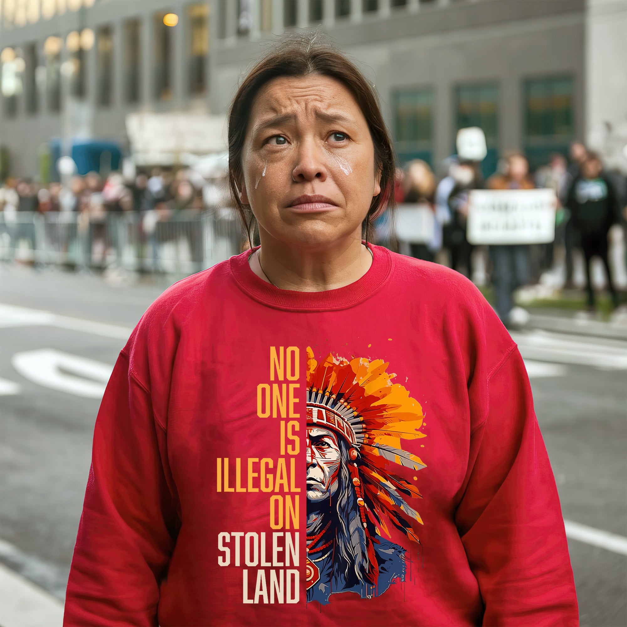 NO ONE IS ILLEGAL ON STOLEN LAND Unisex T-shirt/V-neck T-shirt /Hoodie/Sweatshirt