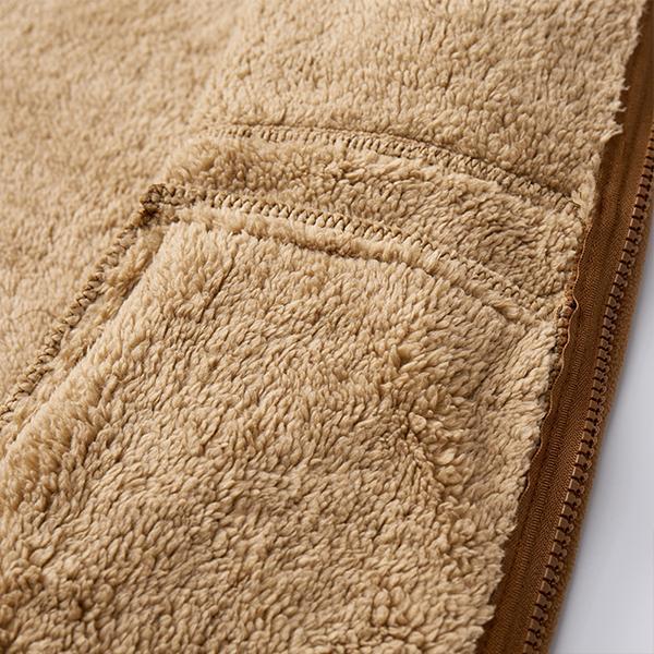Men's Fleece Jacket - Sherpa Lined Hooded Full Zip Up Coat