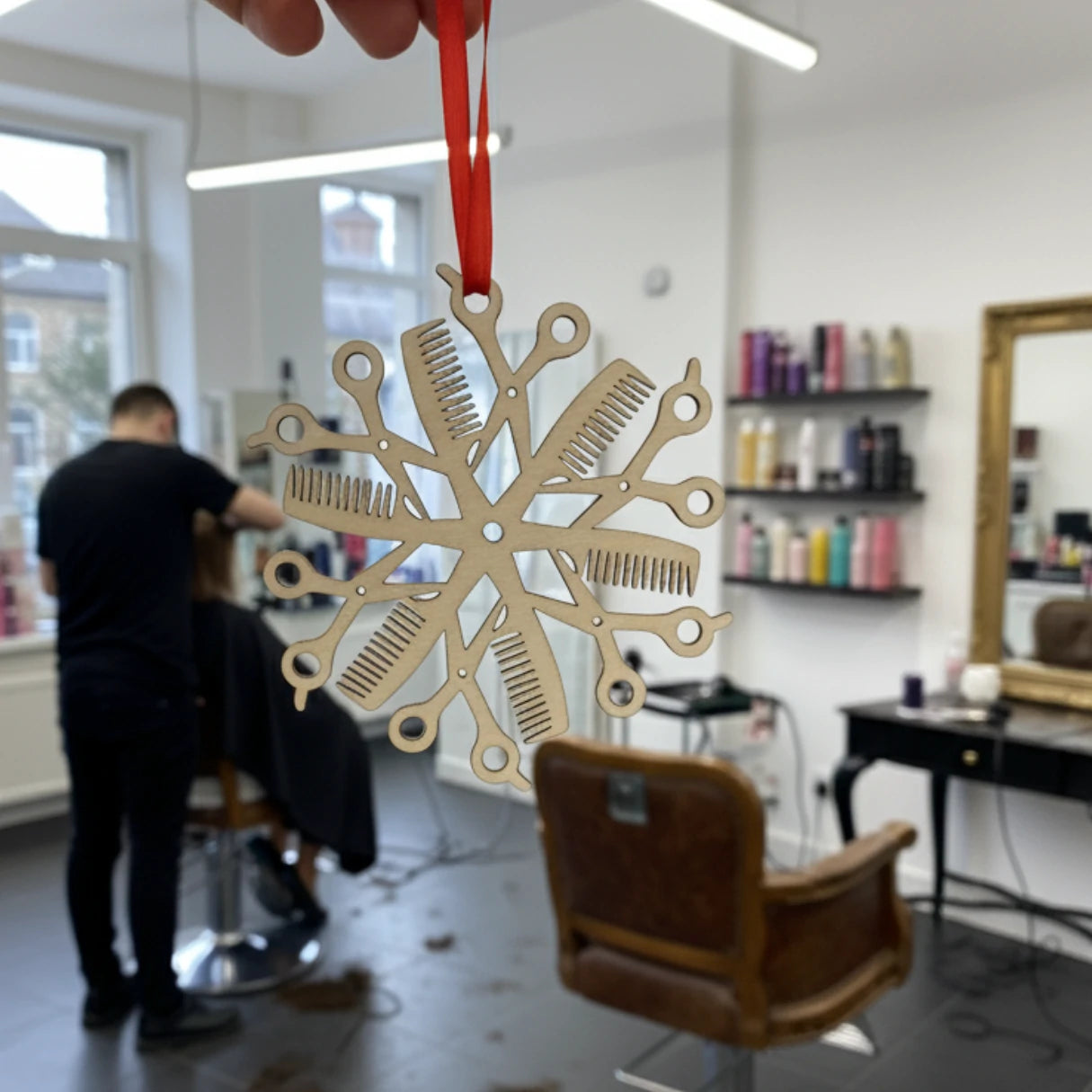 Hair Stylist Snowflake Ornament