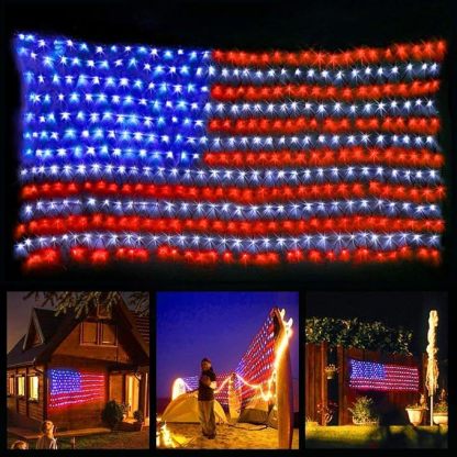 🔥49% Off Sale on July 4-----Solar American Flag Lights Outdoor