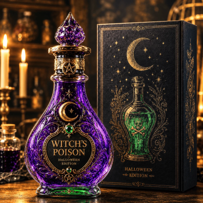🔮 Witch’s Poison Halloween Liquor Bottle