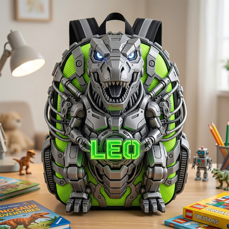 Personalized Mecha Dinosaur Backpack