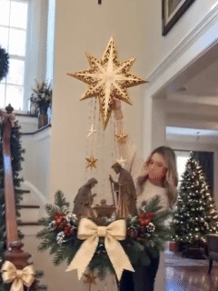 Bethlehem Star of Faith illuminated Christmas wall d&eacute;cor