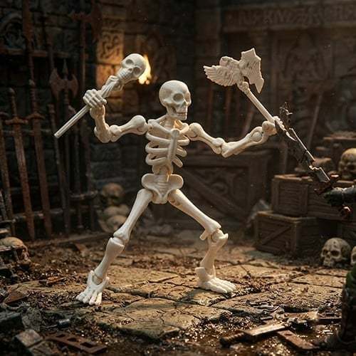 🦴 Bring Your Tabletop Battles to Life – Articulated Skeleton Action Figure Kit ⚔️