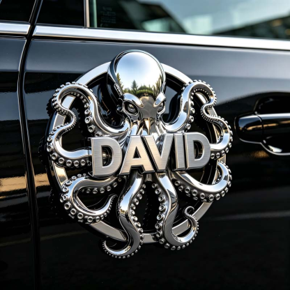 Personalized octopus car logo decoration